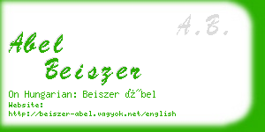 abel beiszer business card